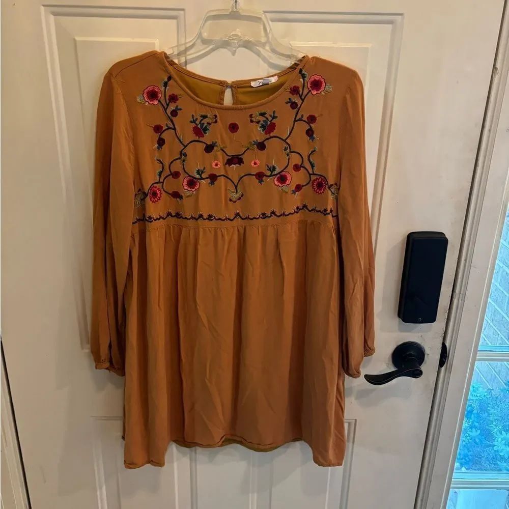 Anthropologie JODIFL Yellow Embroidered Long Sleeve Blouse - Picture 2 of 4